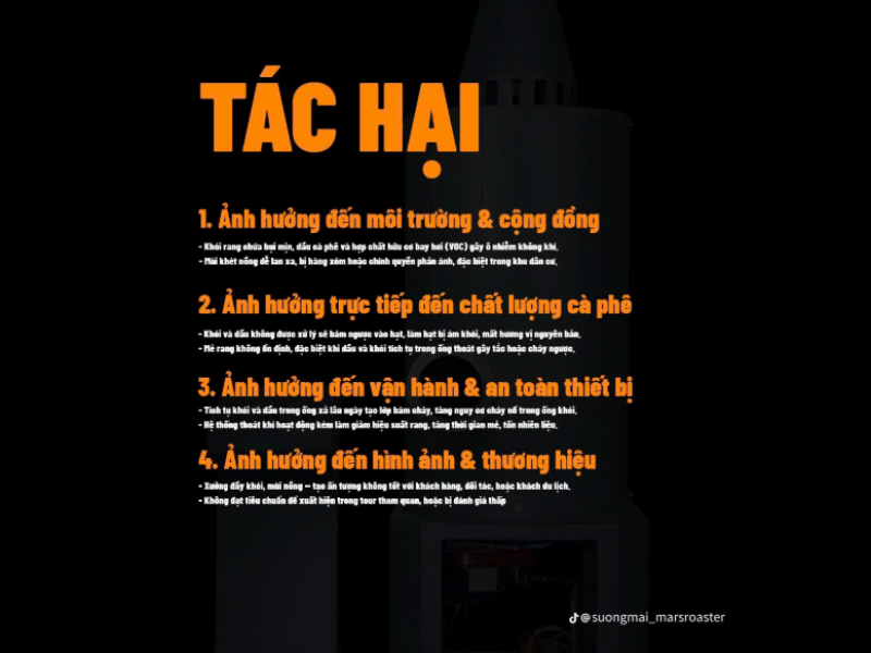 4 tác hại nghiêm trọng của khói rang cà phê mà chủ quán thường bỏ qua